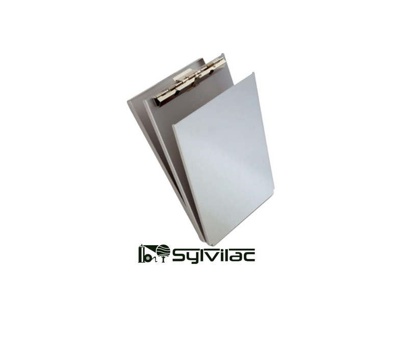 Cartable aluminium 5.66x9.5 ouverture bas clip 10007