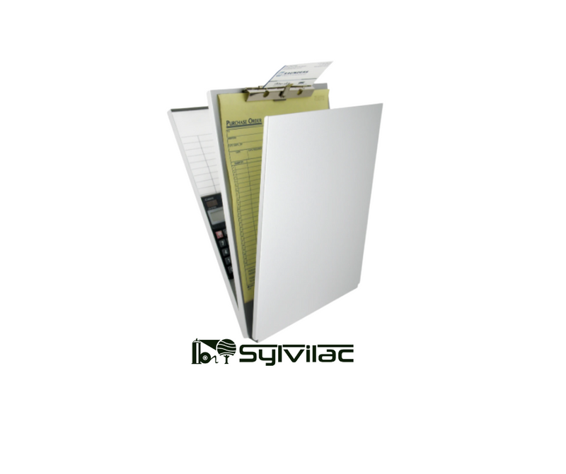 Cartable aluminium 9x12.5 ouverture bas clip 10017