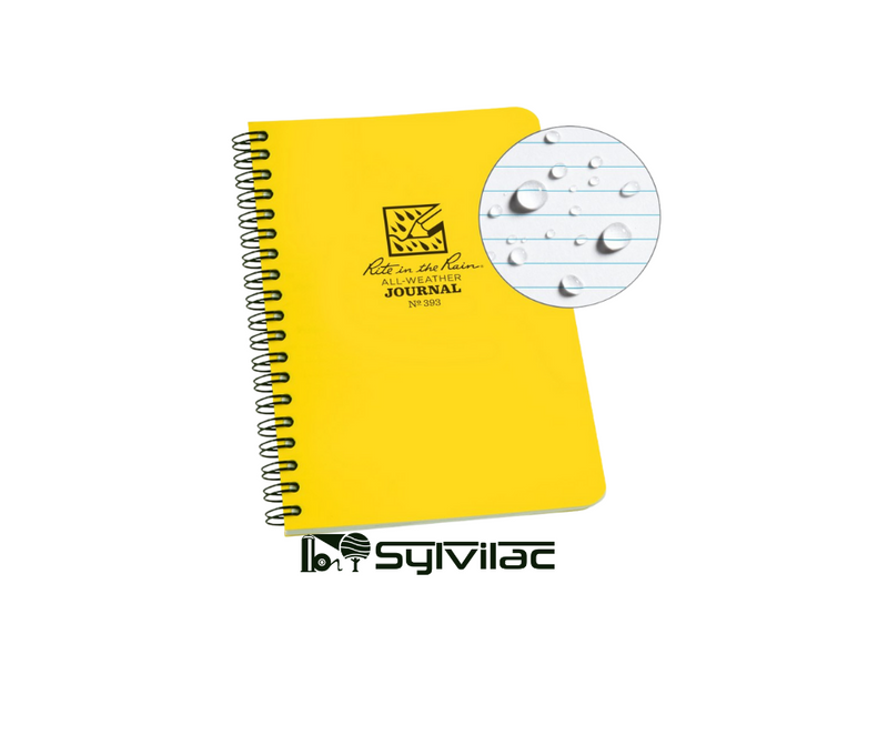 Carnet de notes hydrofuge spirale latérale 4x6 393 48p